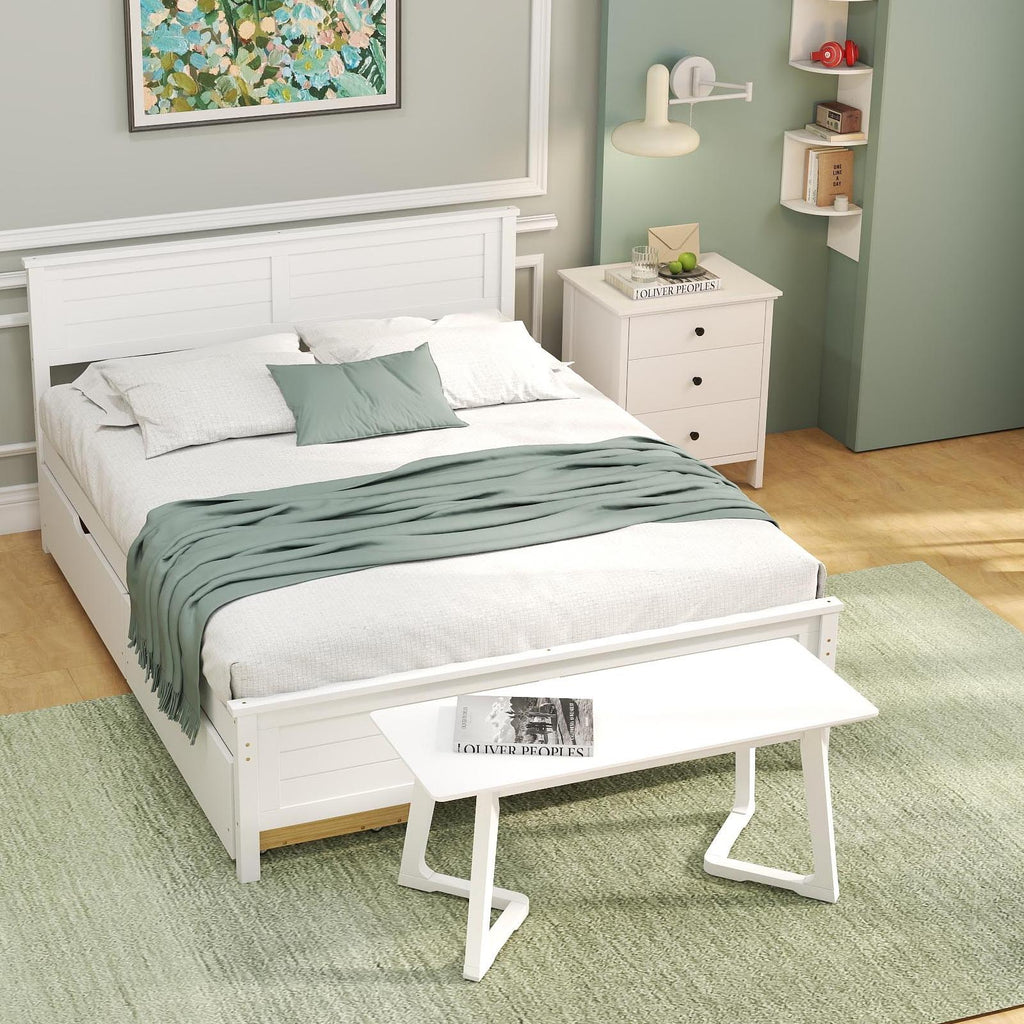 4-Piece Bedroom Furniture Set with Twin Bed, Vanity Desk & Jewelry Armoire