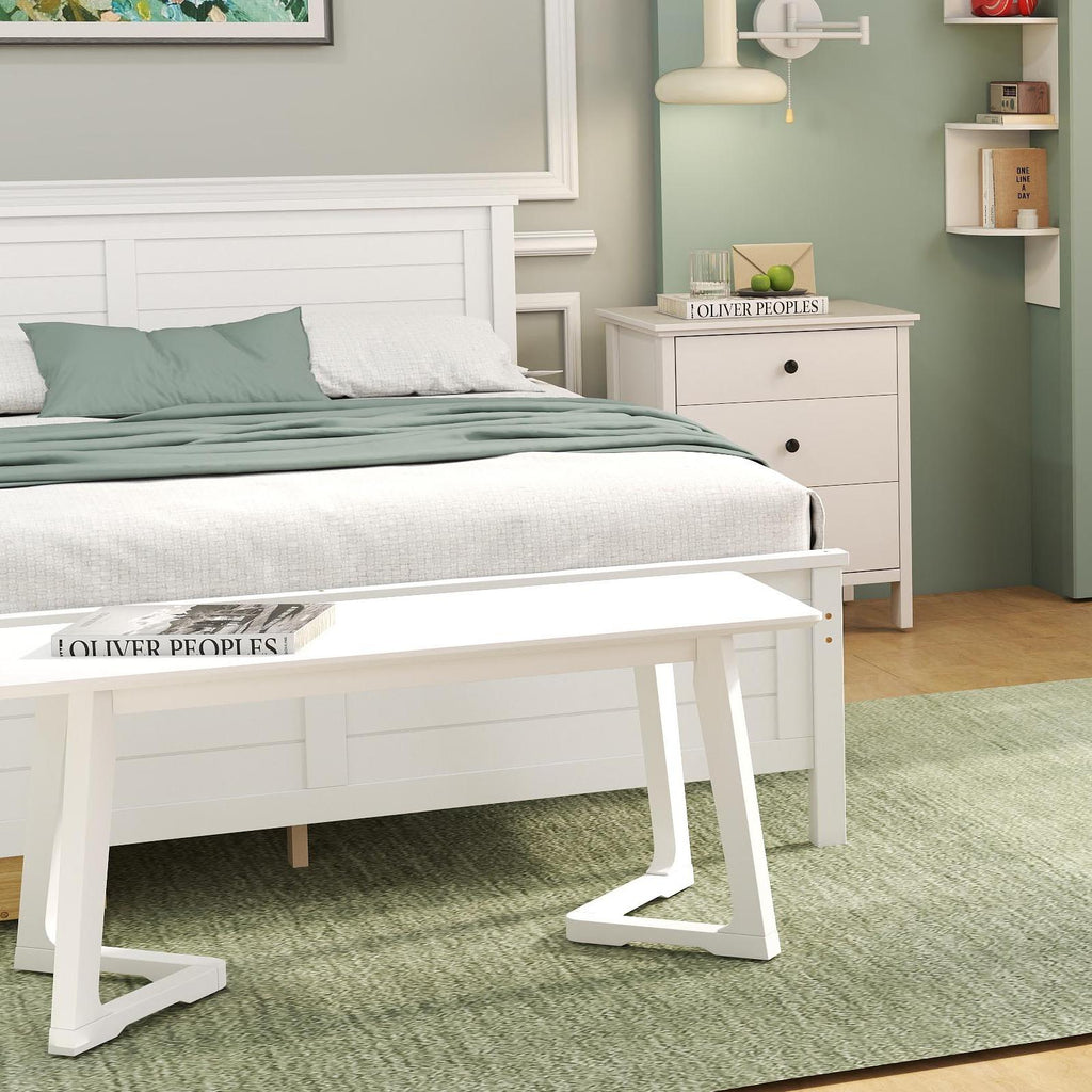 4-Piece Bedroom Furniture Set with Twin Bed, Vanity & Jewelry Armoire