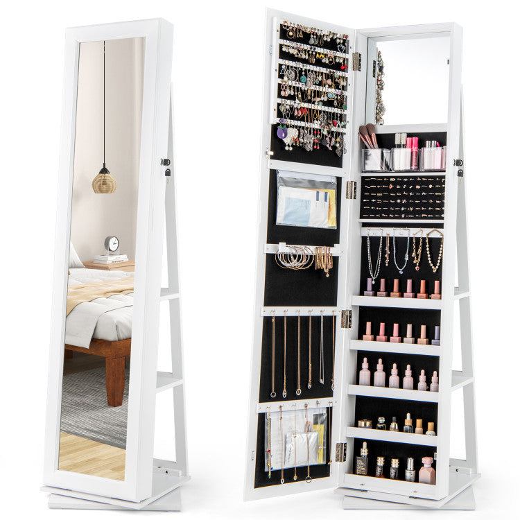 4-Piece Bedroom Furniture Set with Twin Bed, Vanity & Jewelry Armoire
