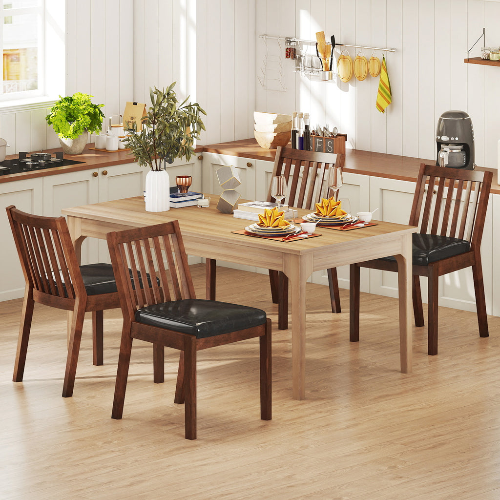 PU Leather Dining Chair Set of 4 - Espresso