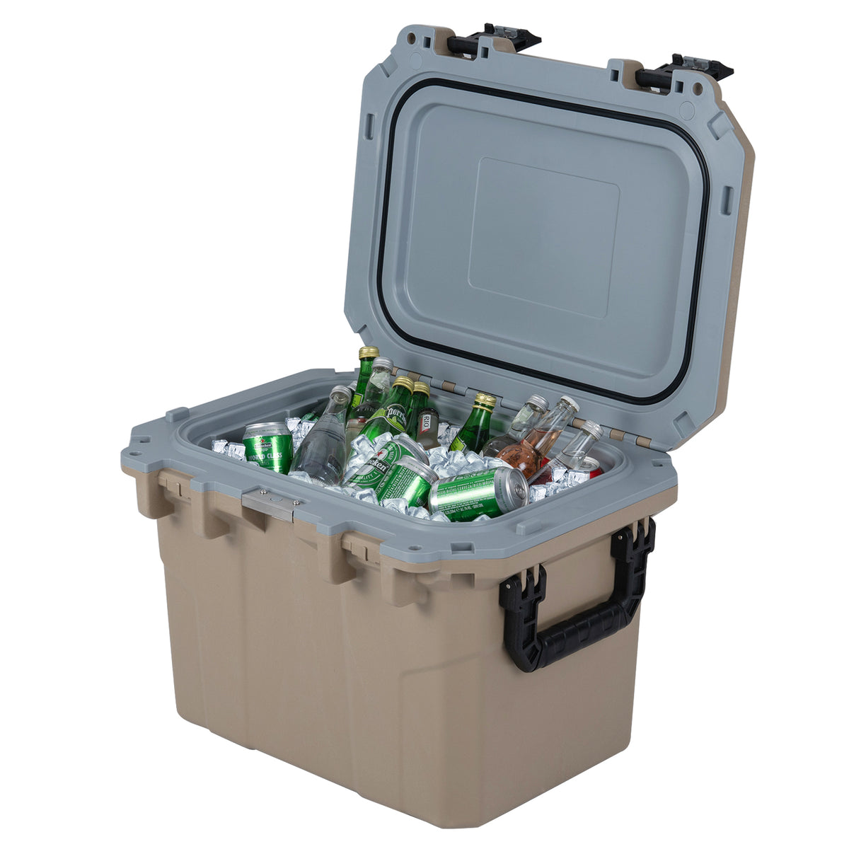 53 QT Hard Ice Chest Cooler - White
