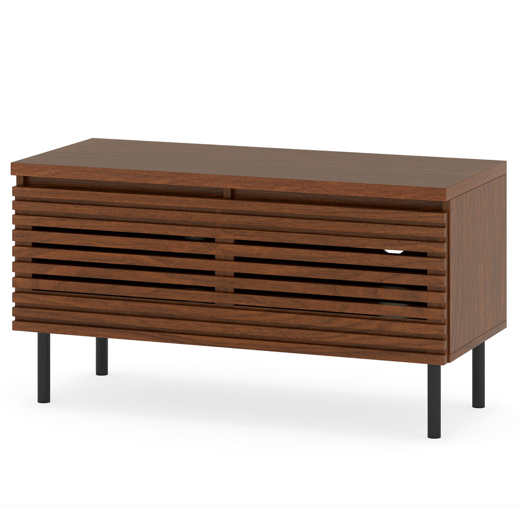 Mid-Century Fluted TV Stand for 40" TV - Walnut