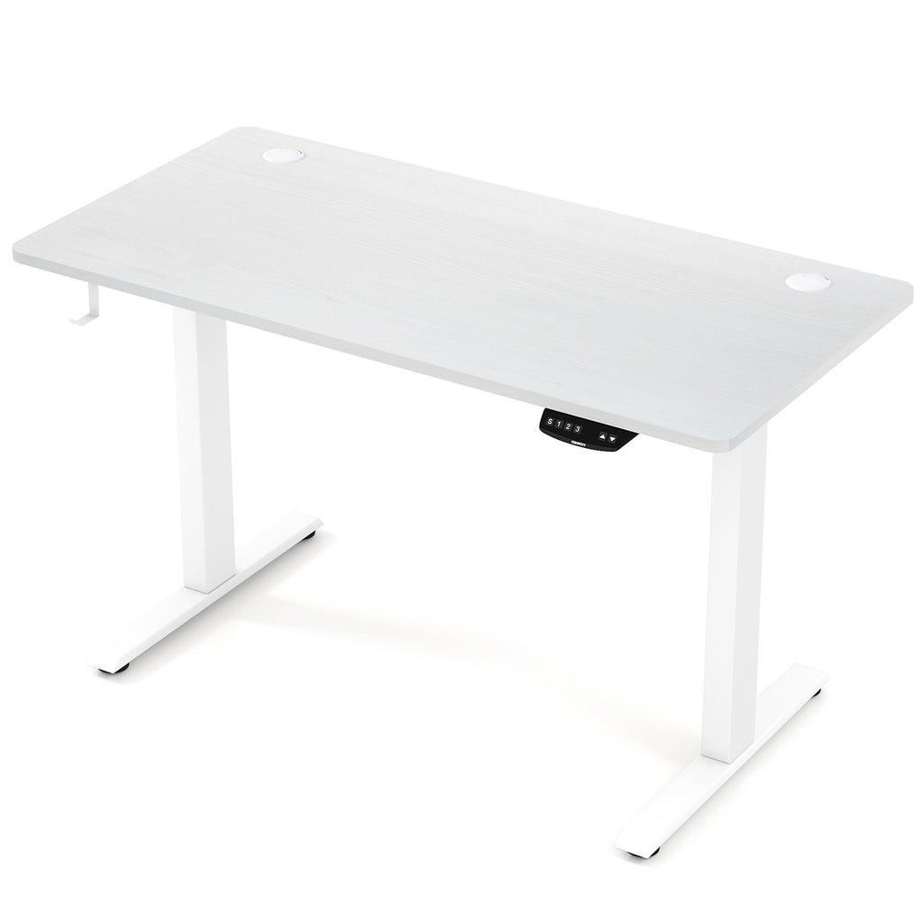 Electric Standing Desk Height Adjustable 3 Memory - Small White