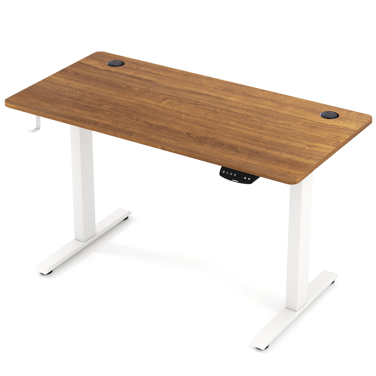 Electric Standing Desk Height Adjustable 3 Memory - Walnut, Small