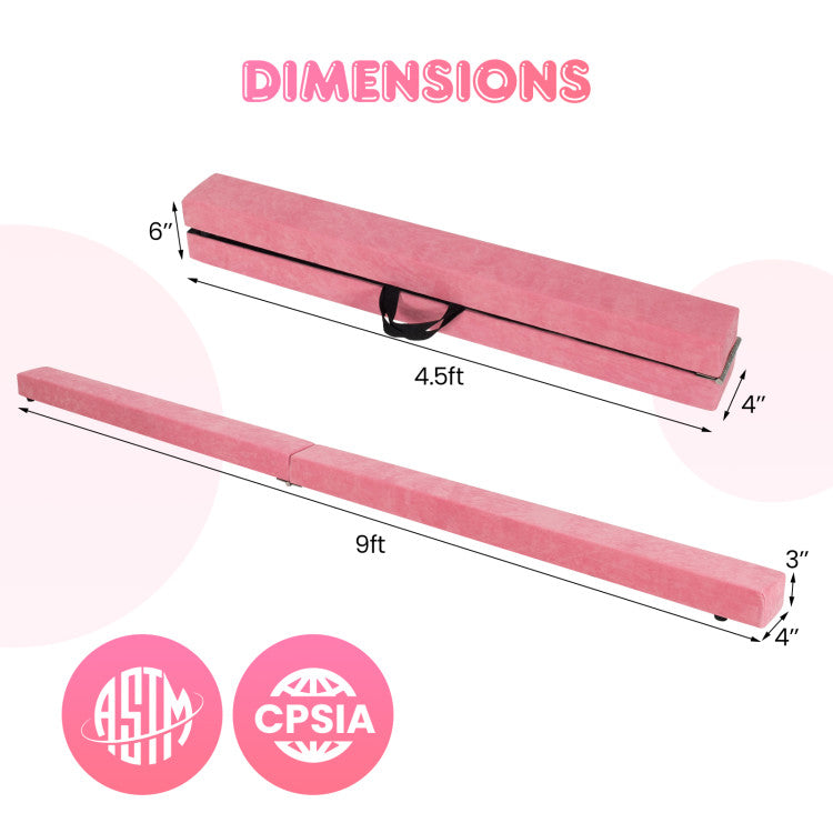 Kids & Adults Yoga Set with Mat and Balance Beam - Foldable, Non-slip, Colorful