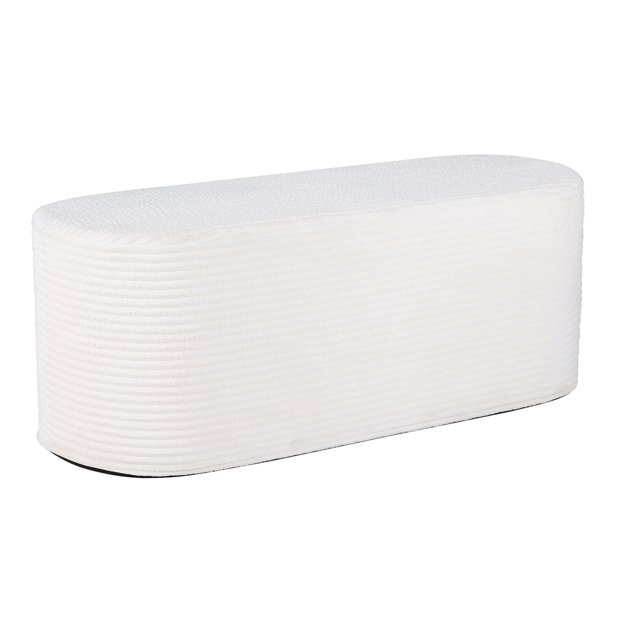 Upholstered Ottoman Bench with High-Density Sponge - Beige