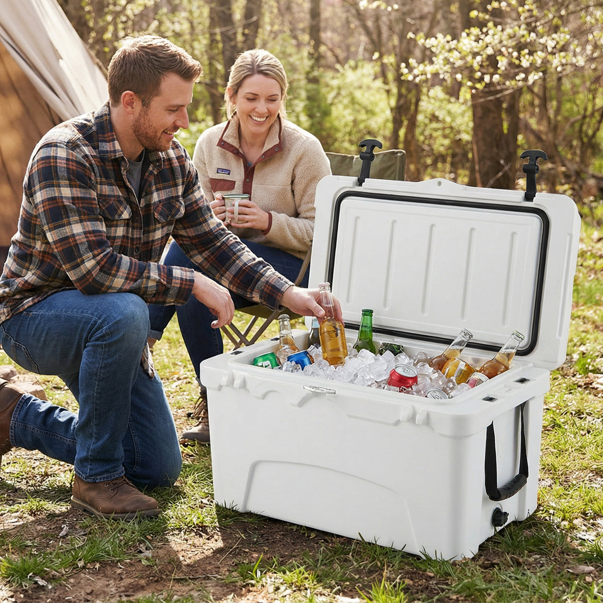 45 Quart Portable Hard Cooler – 6-Day Ice Retention – Gray