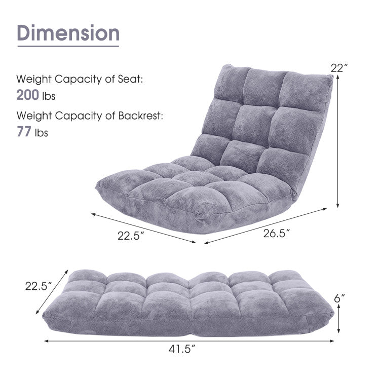 14-Position Floor Chair & C-Shaped End Table Set