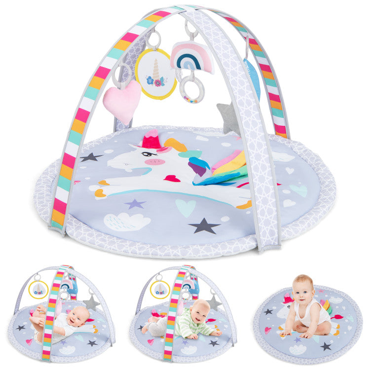 Baby Play Gym and Playpen Set with Sensory Toys, Large Enclosed Area