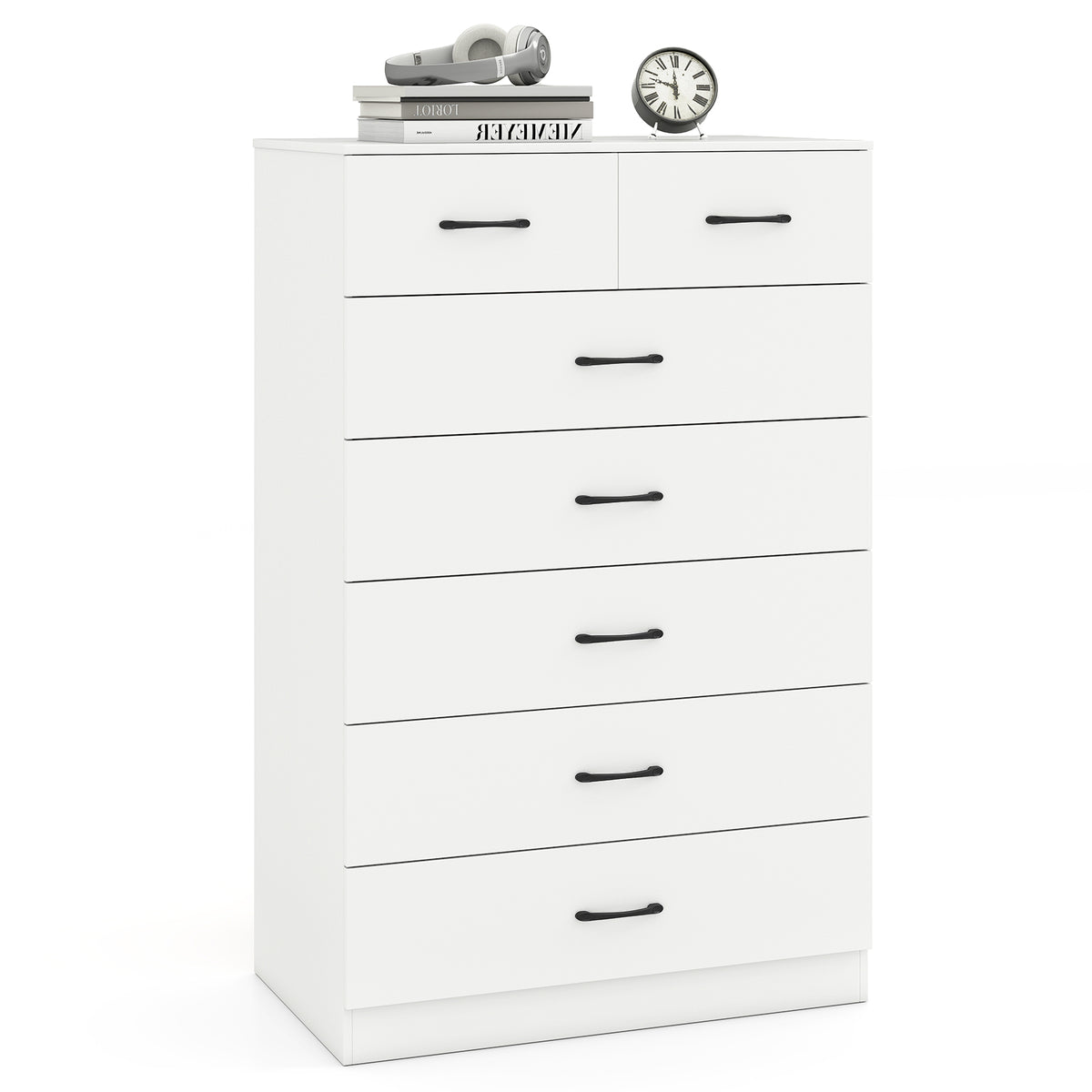 Modern Storage Dresser with Anti-toppling Device - Black
