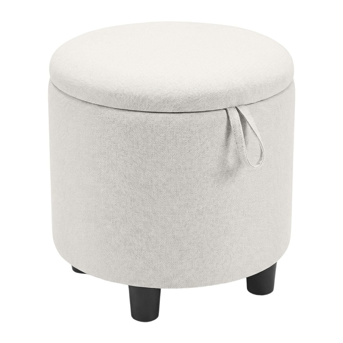 Velvet/Linen Storage Ottoman Set of 2 - Gray