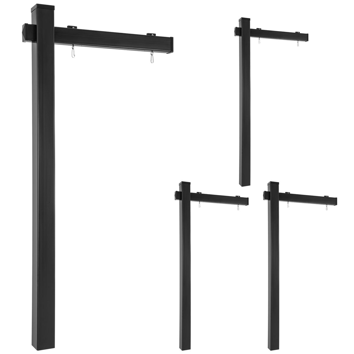 Realtor Yard Sign Post Set of 4 Black - 6 Feet UPVC Sign Stake for Open House