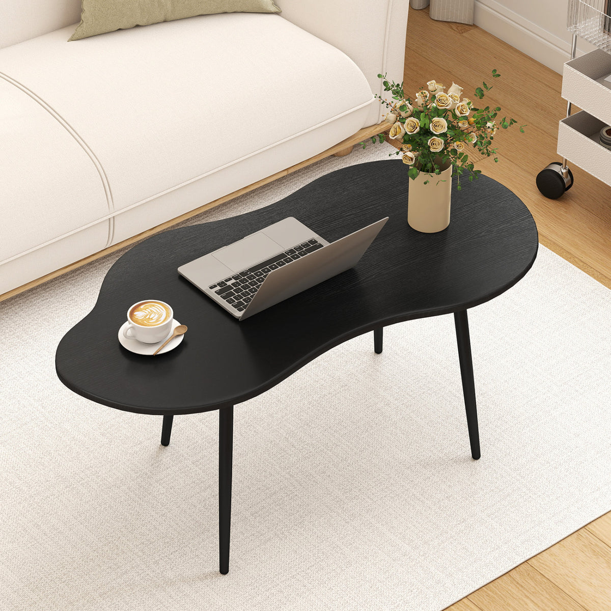 Cloud Shape Coffee Table 39.5" - Black