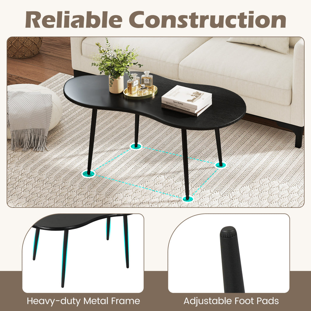 Cloud Shape Coffee Table 39.5" - Black