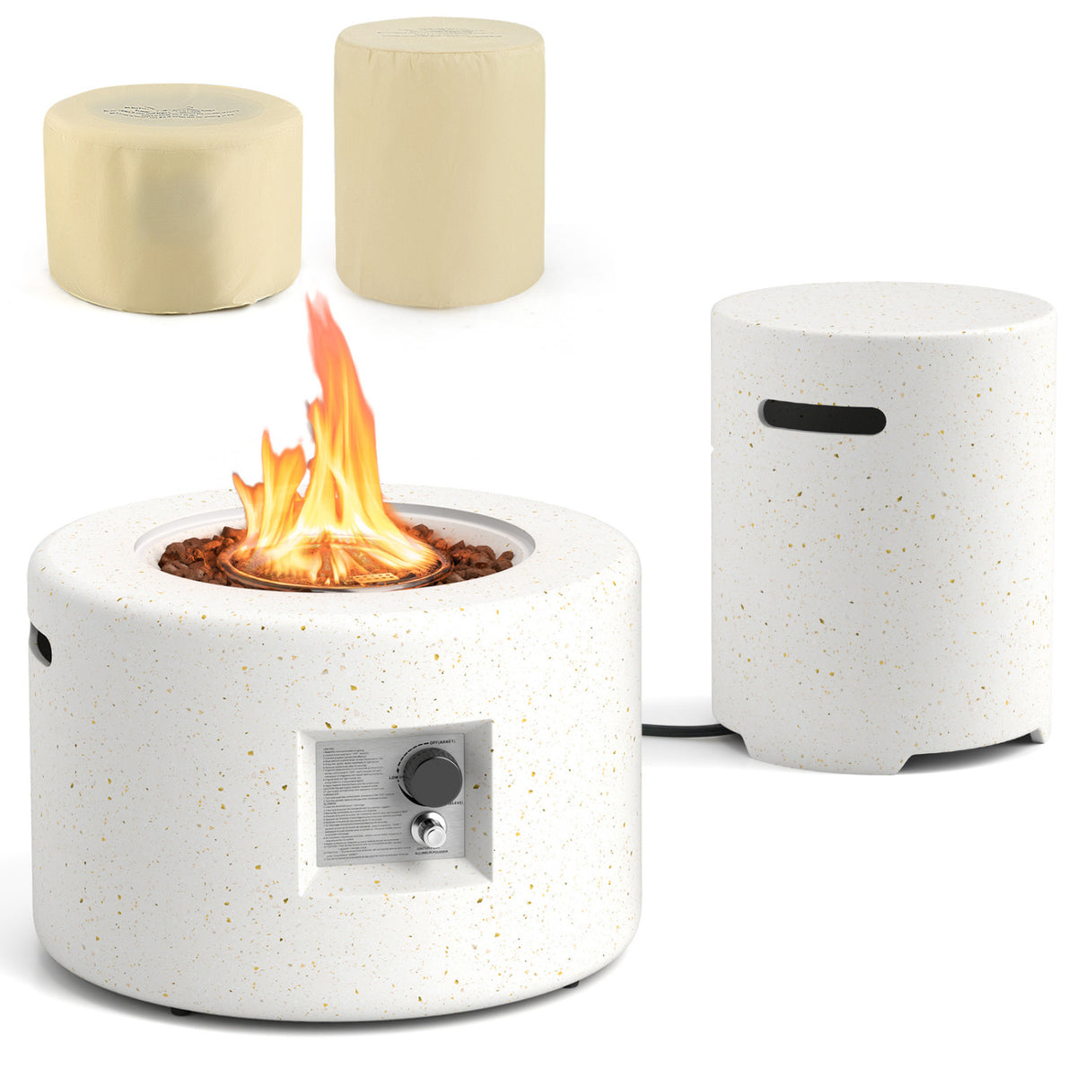 Propane Tank Cover Table with Side Handles and Protective