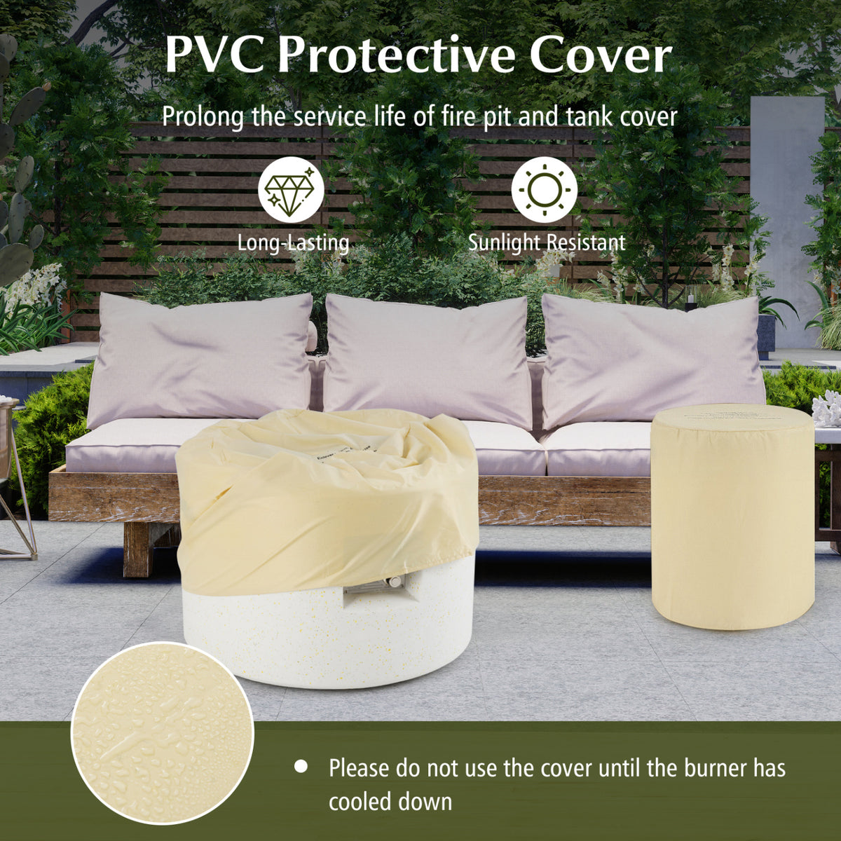40,000 BTU Fire Pit Table Set with Hideaway Tank Holder