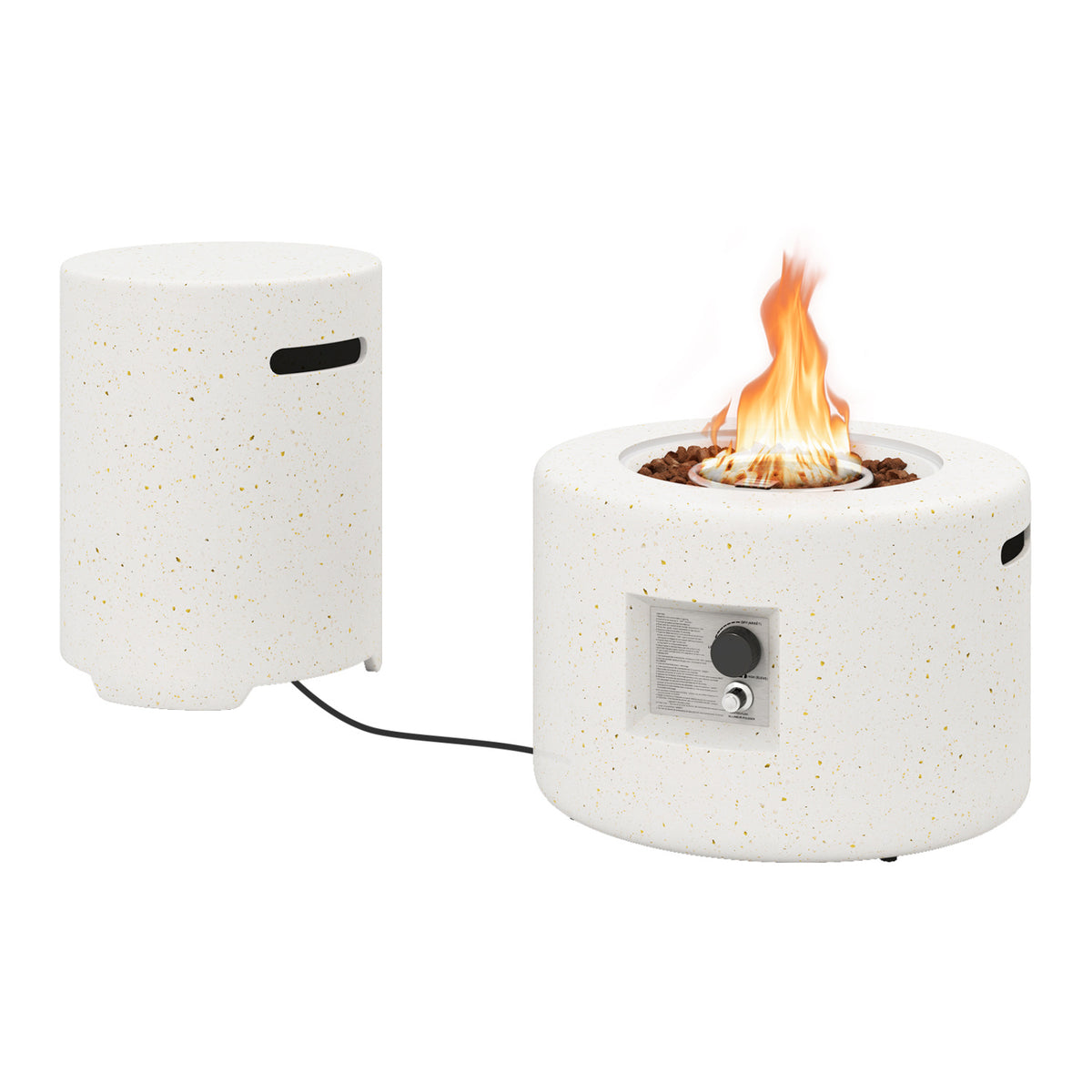 40,000 BTU Fire Pit Table Set with Hideaway Tank Holder