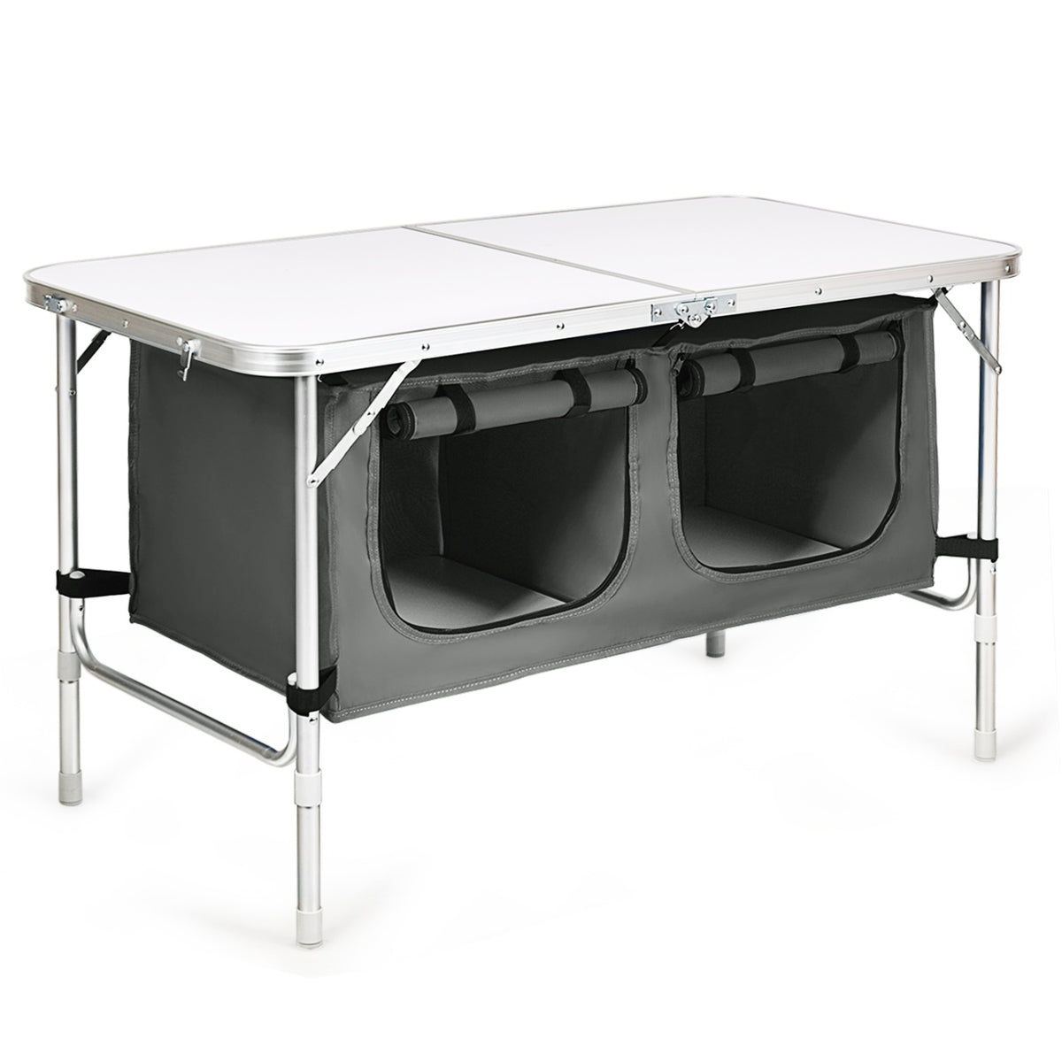 4-in-1 Family Camping Gear Set: Wagon Table Cooler and Tent