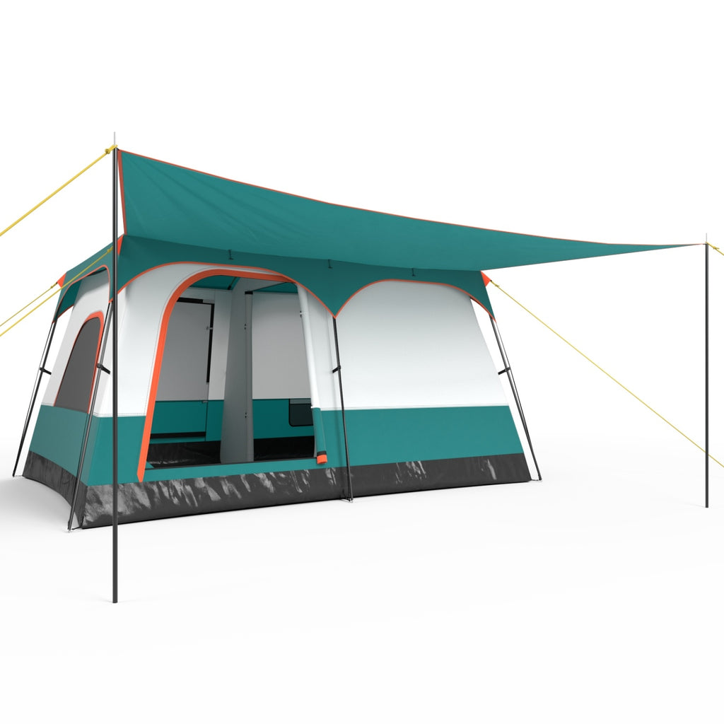 4-in-1 Family Camping Gear Set: Wagon Table Cooler and Tent