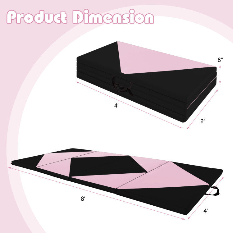 Portable Folding Gymnastics Balance Beam & Mat Set - Yoga Variation