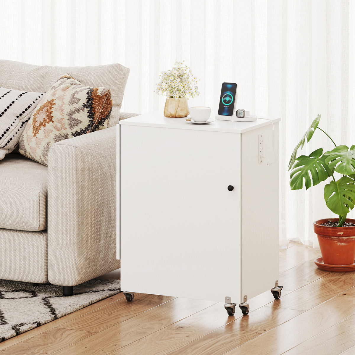 Beginner Sewing Machine & Folding Craft Table with Charging Station
