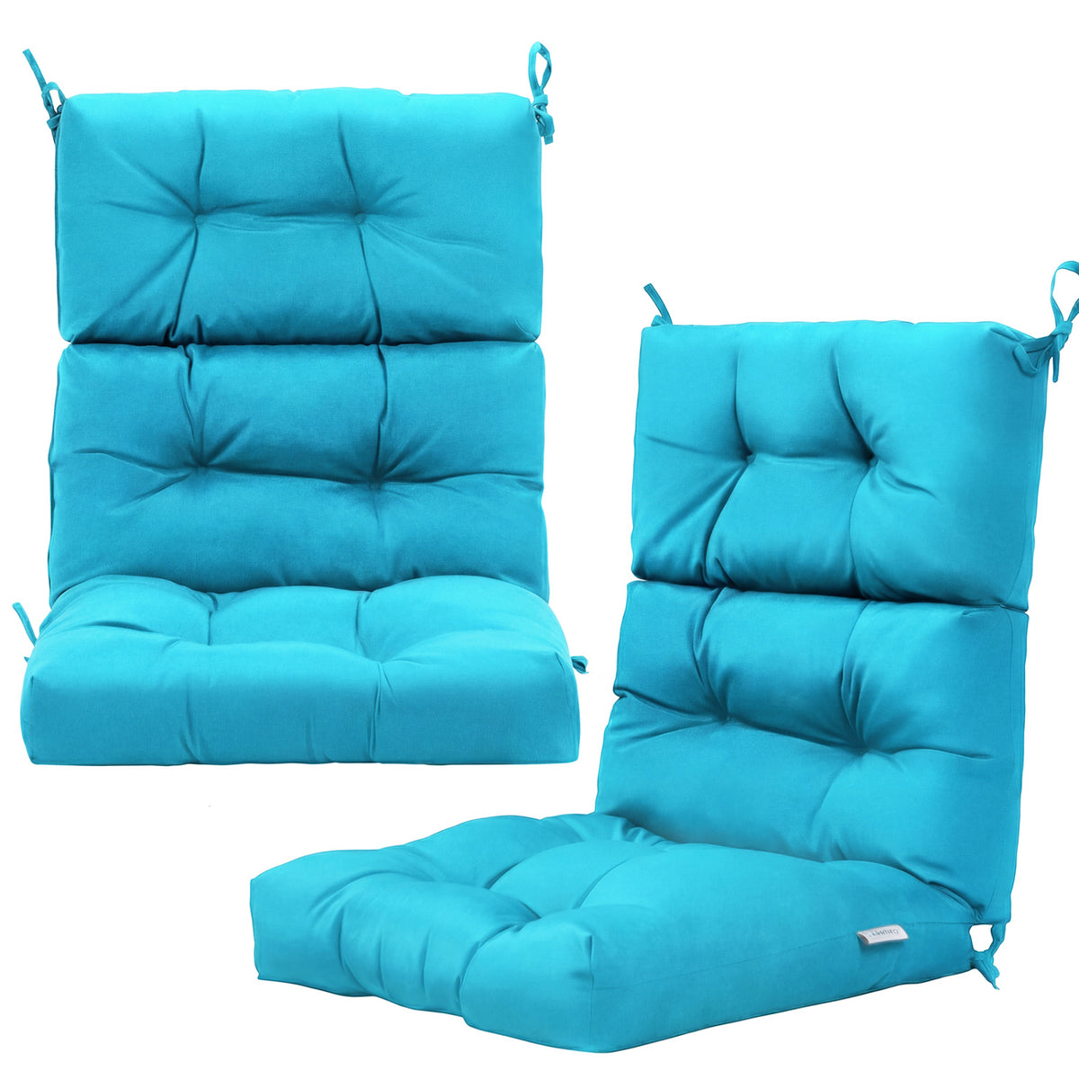 Outdoor Chair Cushion Set of 2 Waterproof Fade-Resistant Olefin Seat