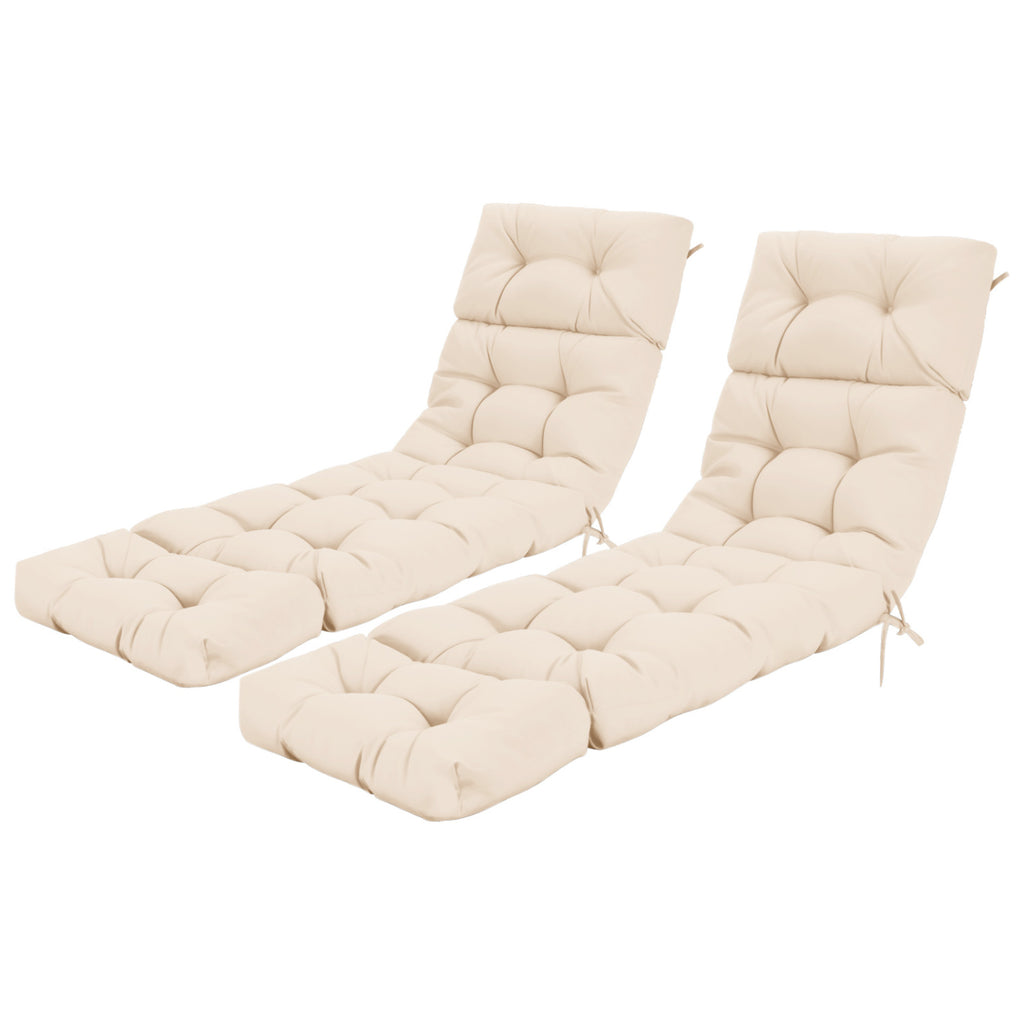 Outdoor Chaise Lounge Cushion Patio Furniture Folding Pad with Fixing