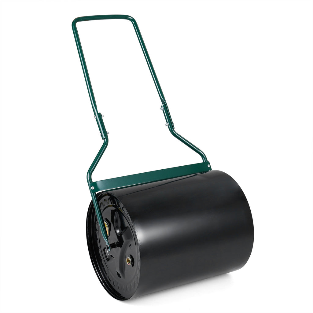 Lawn Roller 16 Gallon Water/Sand Filled Garden Drum with Leak-proof