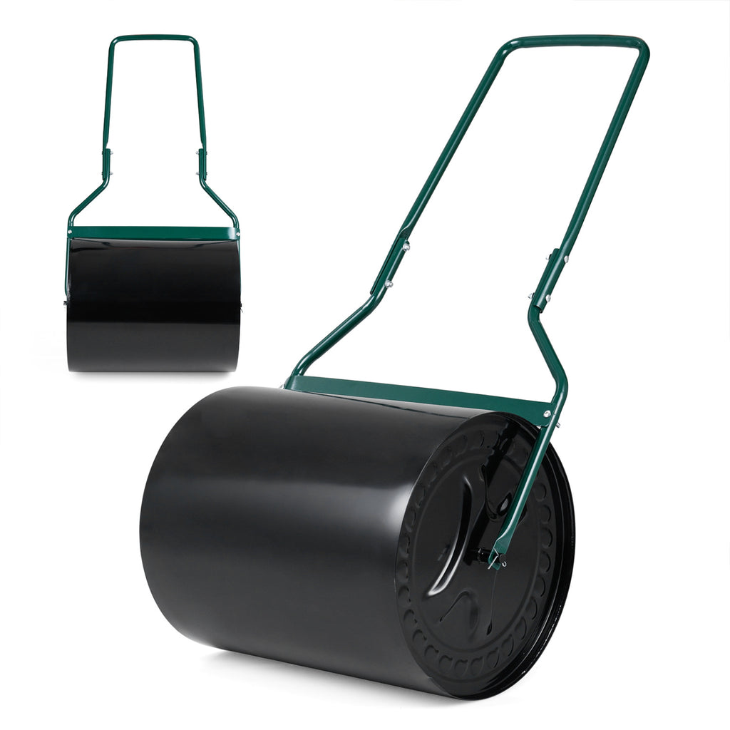 Lawn Roller 16 Gallon Water/Sand Filled Garden Drum with Leak-proof