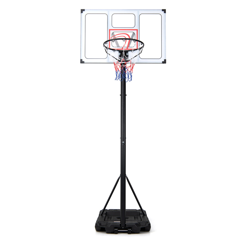Adult 4.1-10 Feet Portable Adjustable Basketball Hoop with Heavy Duty Fillable Base - 18-Level