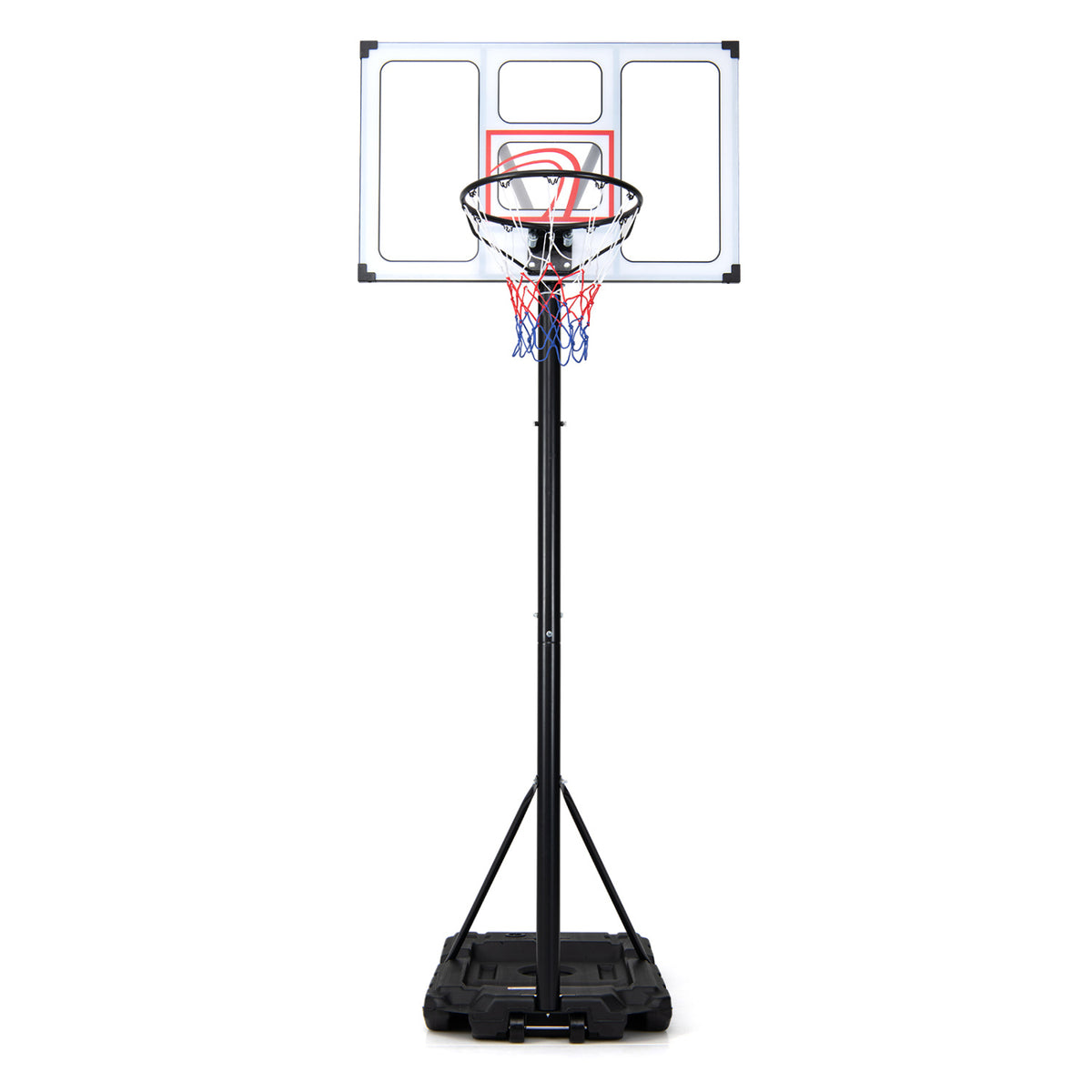 Adult 4.1-10 Feet Portable Adjustable Basketball Hoop with Heavy Duty Fillable Base - 18-Level