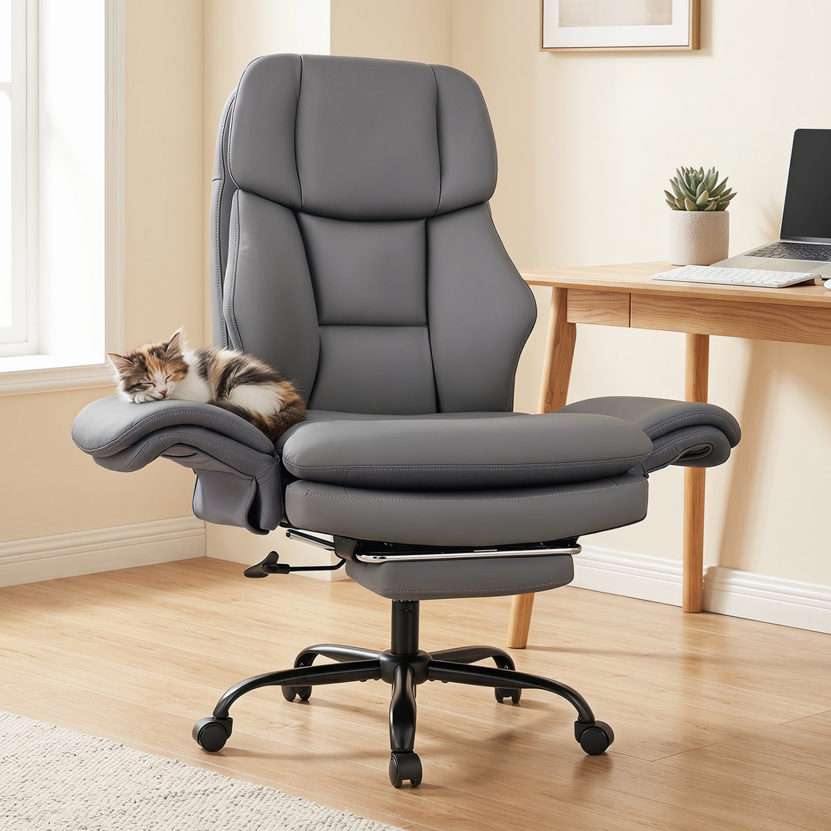 Ergonomic Cross Legged Office Chair Big and Tall Executive with