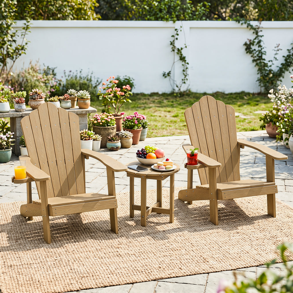 HIPS Adirondack Side Table with Weather-Resistant and Waterproof Top