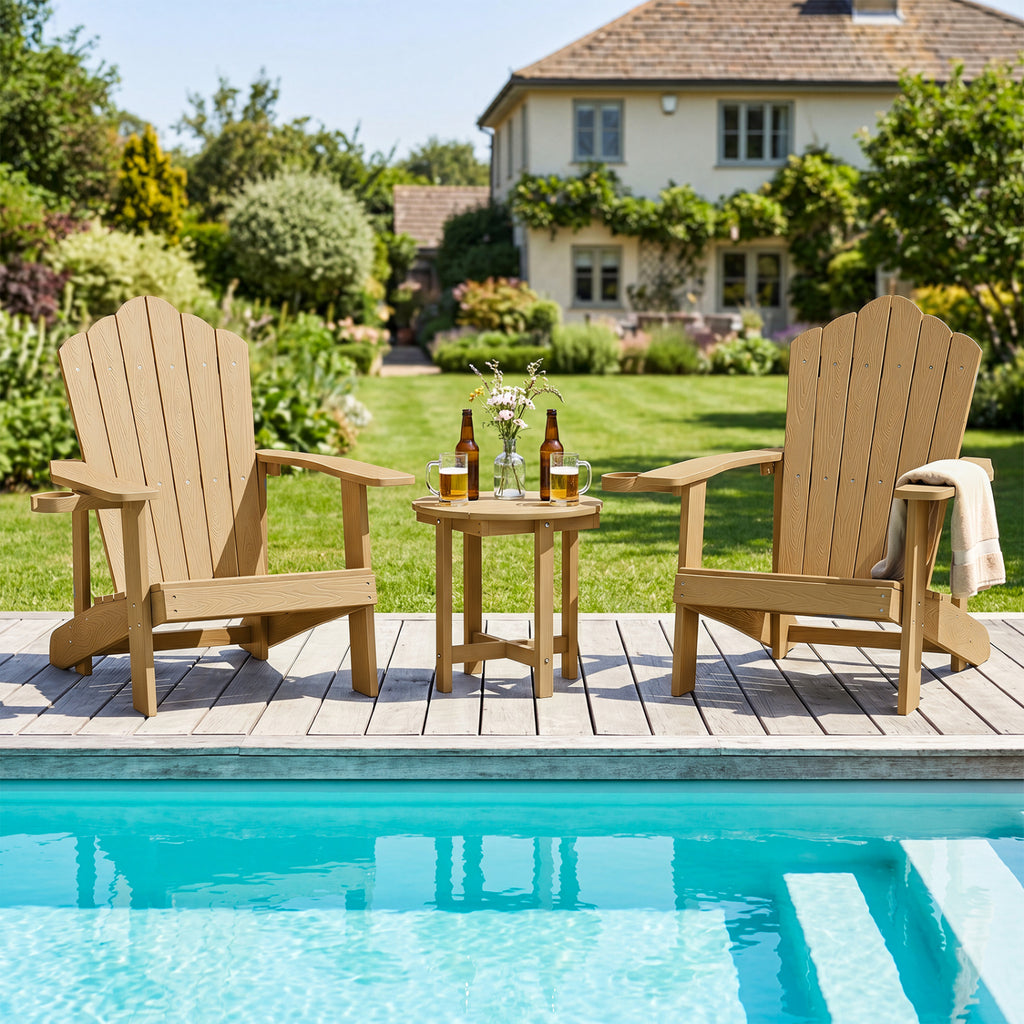 HIPS Adirondack Side Table with Weather-Resistant and Waterproof Top