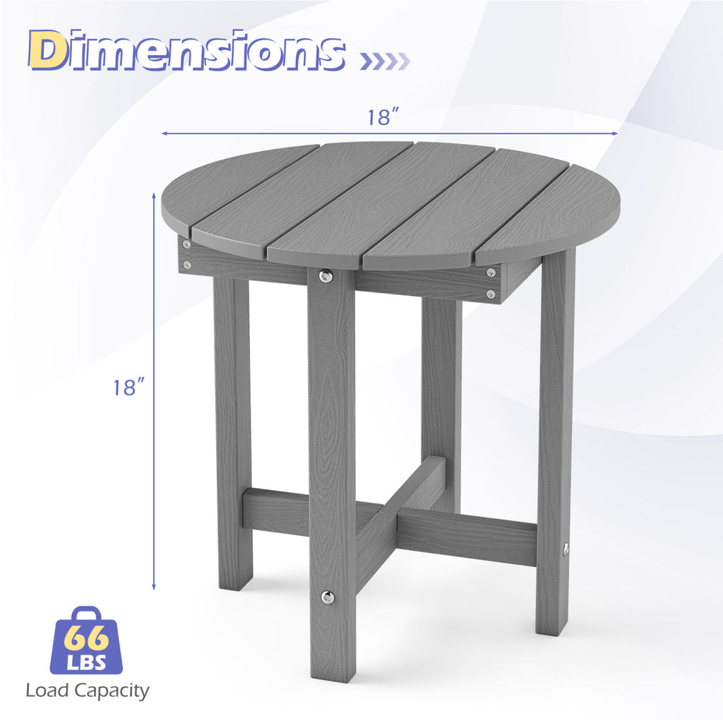 HIPS Adirondack Side Table with Weather-Resistant and Waterproof Top