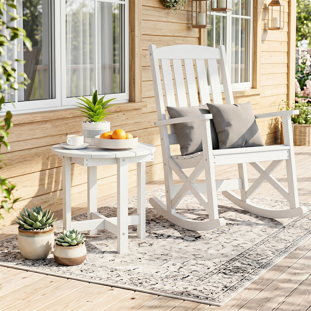 HIPS Adirondack Side Table with Weather-Resistant and Waterproof Top