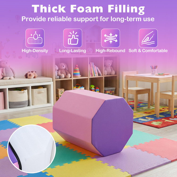 Octagon Tumbling Mat and Tri-Fold Gym Mat Set with Cover - Kids & Adults Fitness