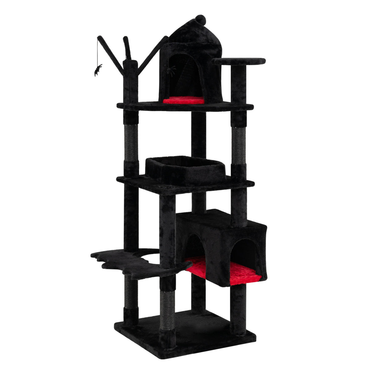 70 Inch Gothic Cat Tree Tower with Castle House for Indoor Cats