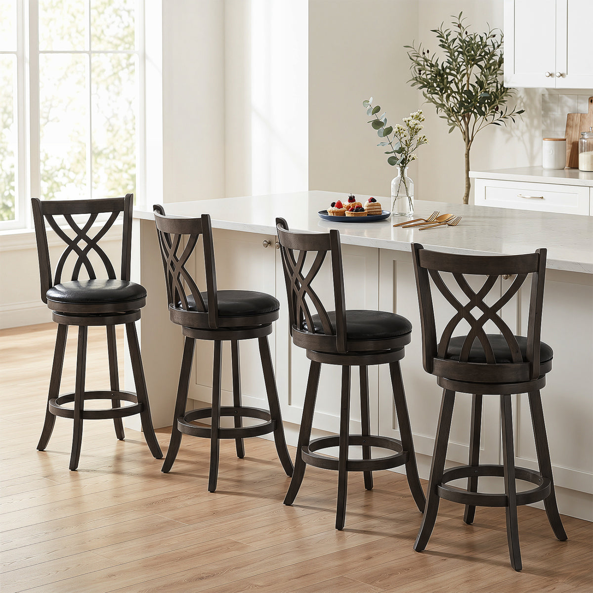 Counter Height Bar Stools Set of 4 - Gray