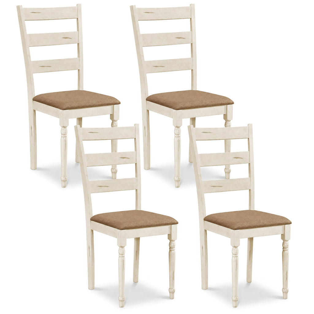 Farmhouse PU Leather Dining Chairs Set of 2 - Black