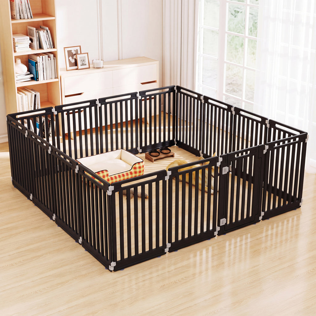 Indoor Outdoor Dog Playpen 16 Panels - 31.5 Inch Height, White