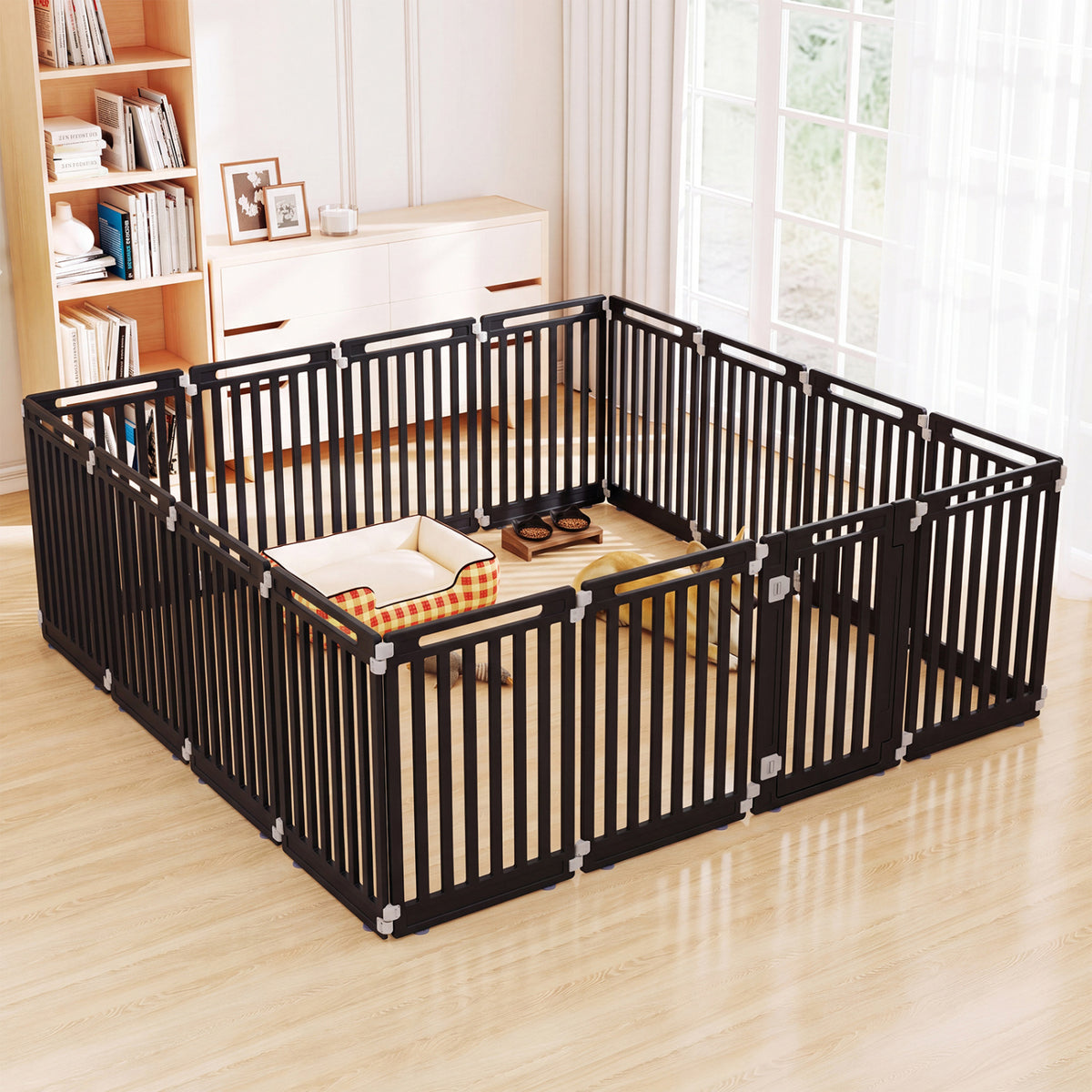 Indoor Outdoor Dog Playpen 16 Panels - 31.5 Inch Height, White