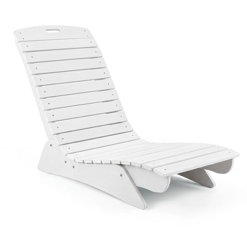Fade-Resistant Outdoor Lounger with Contoured Shape for Deck Poolside