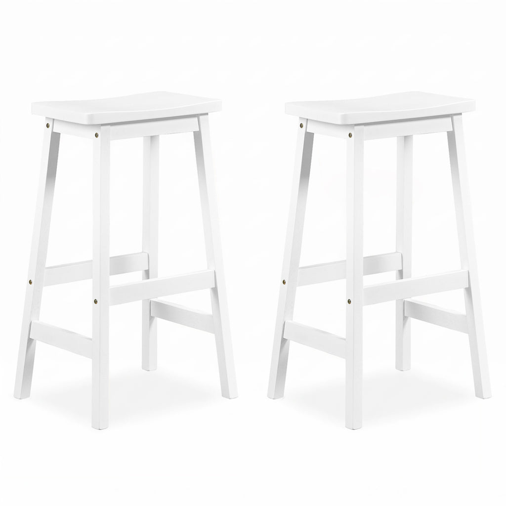 29" Counter Height Saddle Stools Set of 2 - Beige