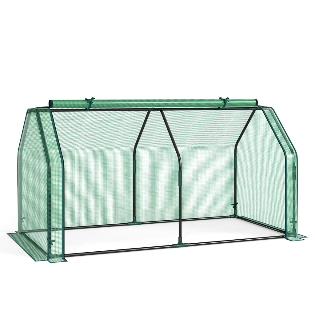 Portable Mini Greenhouse, Small Garden Greenhouse with PE Cover and