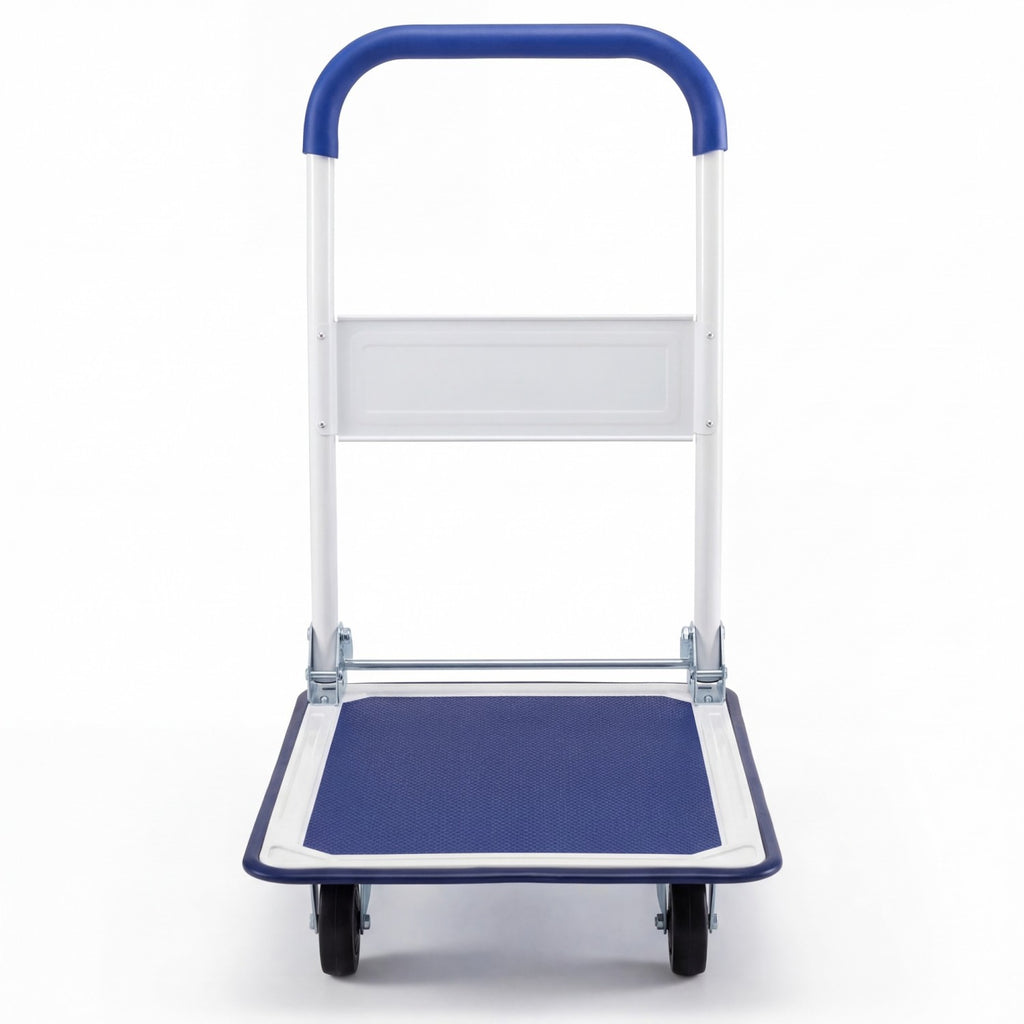 Folding Platform Hand Truck with 4 Wheels & Collapsible Bed for