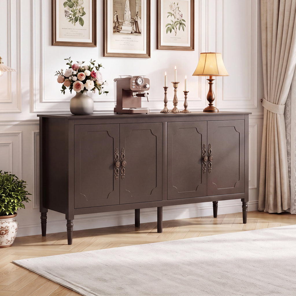58" Vintage Buffet Cabinet - Brown