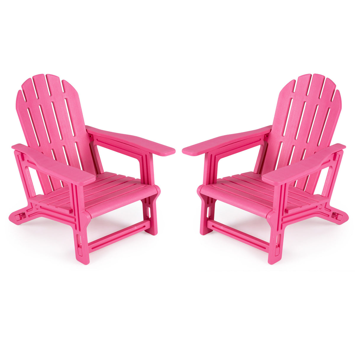 Set of 2 All-Weather Outdoor Kids Patio Seating with Ergonomic Design