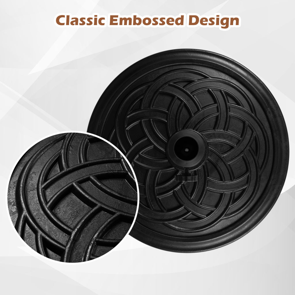 24 lbs Weighted Round Umbrella Base with Adjustable Knob and 2
