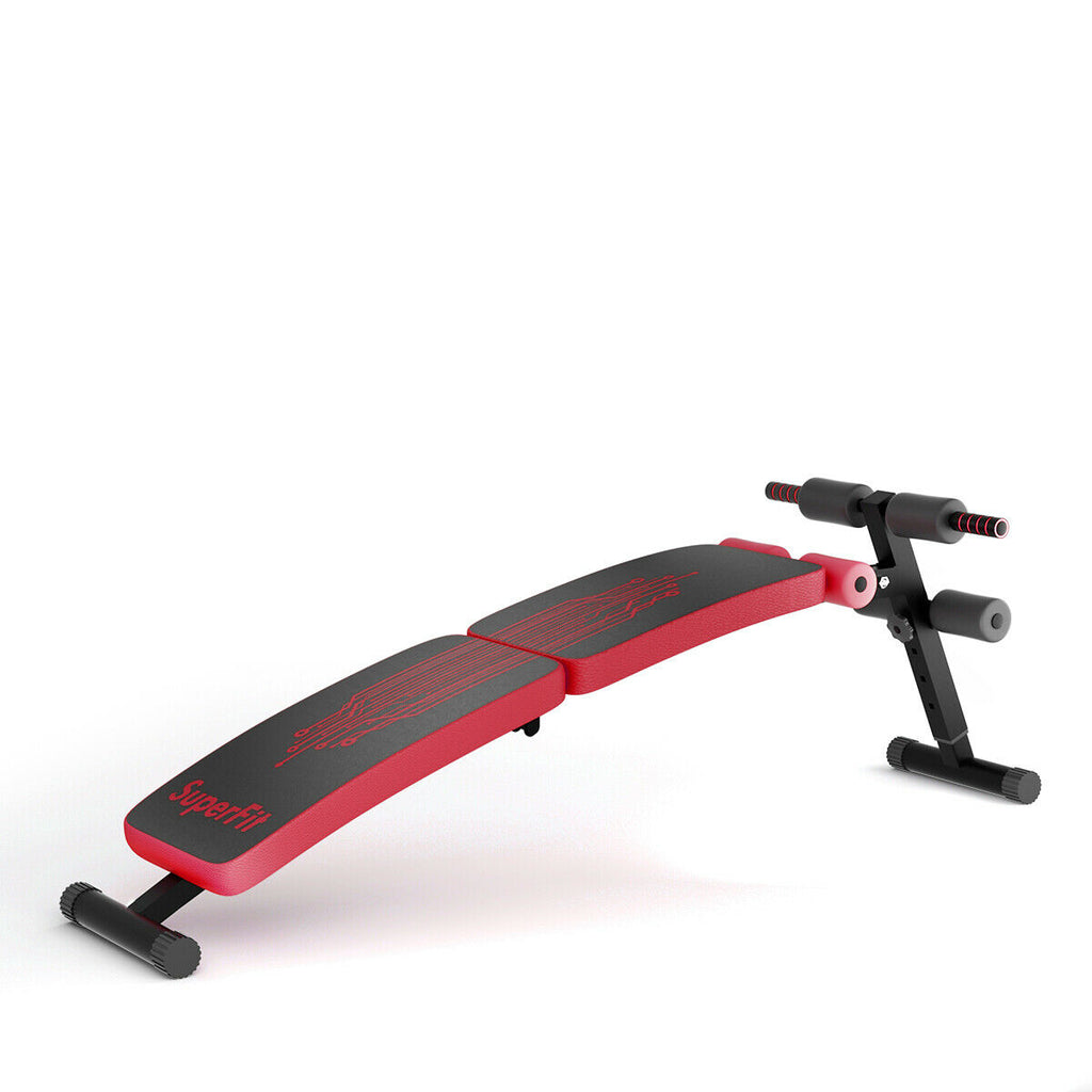 Fully Foldable 57 Inch Abdominal Twister Trainer with Adjustable Height - Red